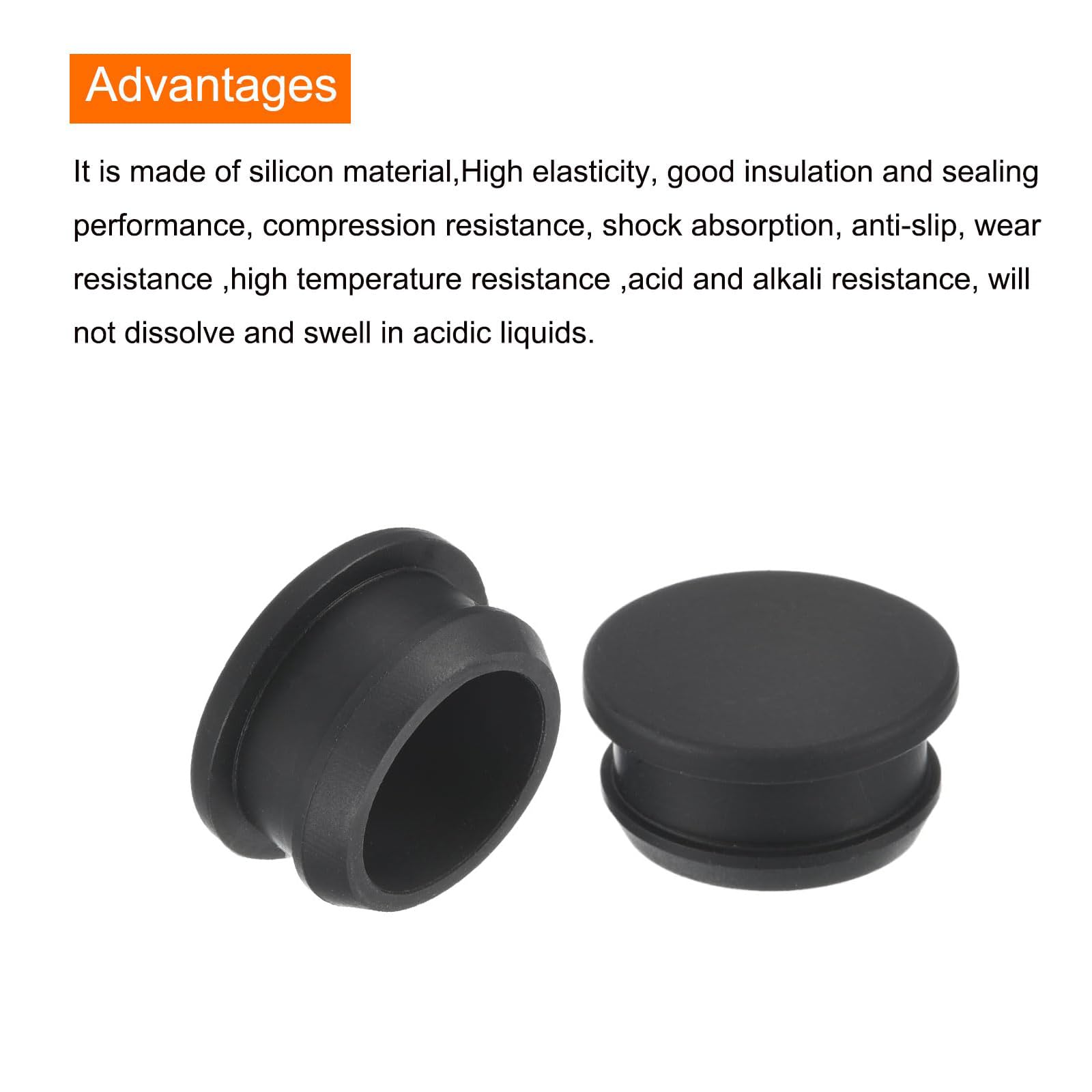 TA-VIGOR 6Pcs Silicone Snap in Locking Hole Plugs, 22mm Diameter Hole Stoppers - Image 4