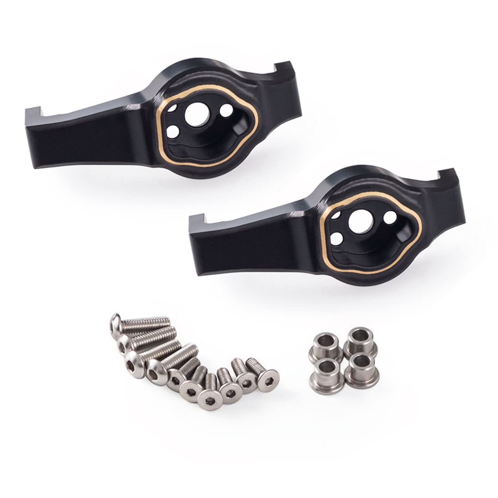 kingsea 2Pcs Brass Caster Blocks Portal Drive C Hub Carrier for 1/10 RC Car Traxxas TRX4 TRX6