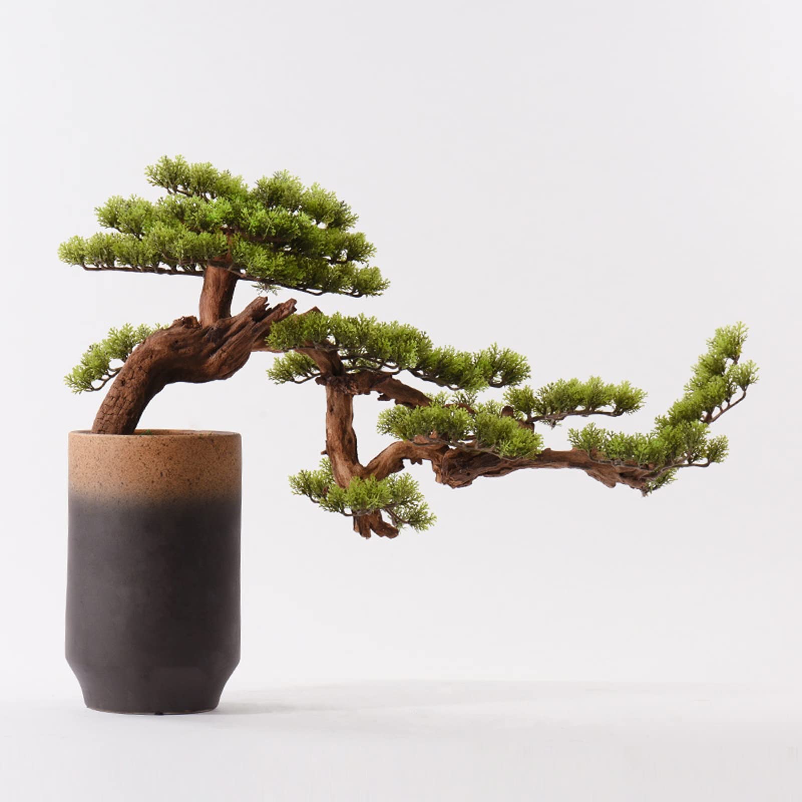 Decoraciones para el hogar, bonsái de imitación con Maceta de Terracota Alta, bonsái Artificial Decorativo, árbol de Pino, simulación de Planta en Maceta, bonsái Decorativo, exhibi