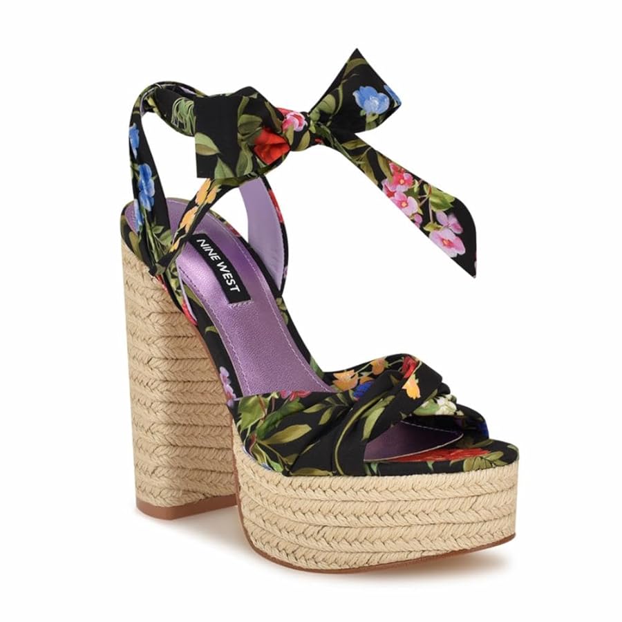 Amazon.com | Nine West Women's Gertha2 Heeled Sandal, Black