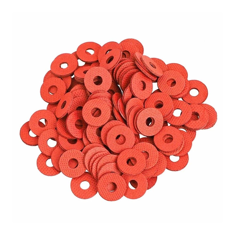 Arandelas Arandelas surtidas (20/50/100 unidades, M2, M2.5, M3, M4, M5, M6, M8, M10, M12, M16), de acero rojo, de fibra de papel, aislantes, juntas planas, anillos lisos, espaciadores de anillo, arand