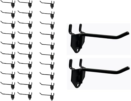 Miniatura 15 de Exhibición de tablero de clavijas de pie de 2 x 5 pies con base en T, soporte de exhibición de tablero de clavijas con ruedas, estante de exhibición