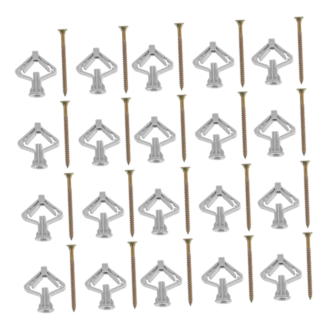 Cabilock Metal Expansion Bolts Drywall Anchors 50 Sets Butterfly Screws Heavy Duty Wall Anchors Kit for Plasterboard and Wall Hanging