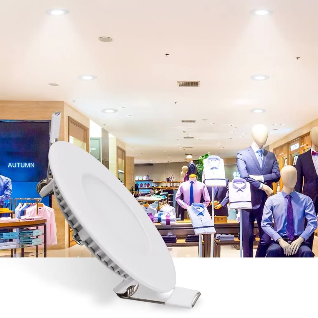 Jionet 1Packs 5 Inch Downlights For Ceiling, 540Lm 9W Led Recessed Ceiling Lights, Tilt Swivel Spotlight 3000K Warm Light White For Bathroom Kitchen