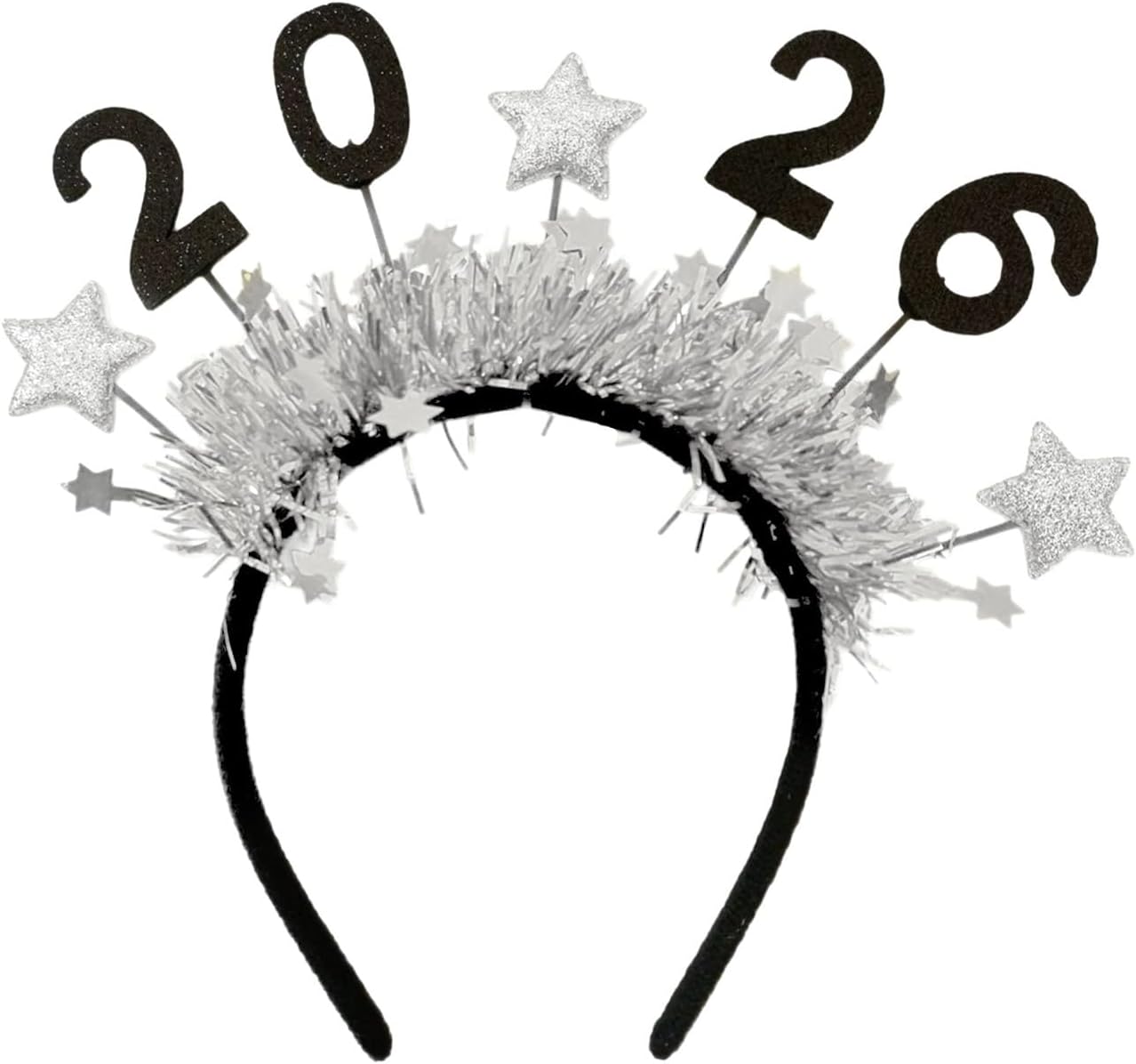New Years Eve Headband,2026 Party Supplies Glitter,Holiday Headwear New Years Accessories | for Holiday Christmas Celebration Carnival Masquerade Girls Friends