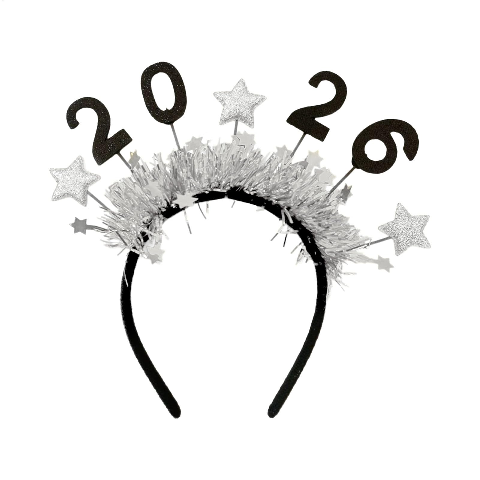 New Years Eve Headband,2026 Party Supplies Glitter,Holiday Headwear New Years Accessories | for Holiday Christmas Celebration Carnival Masquerade Girls Friends