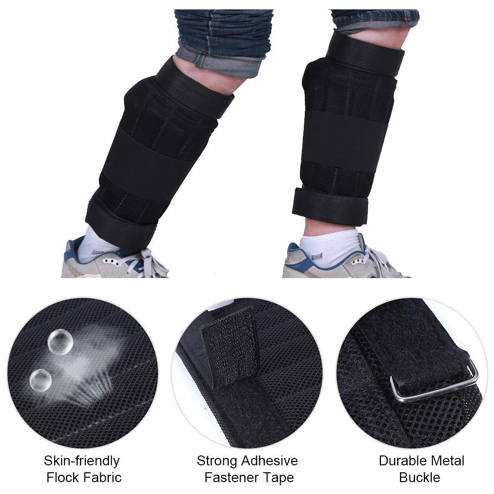 1Paio di Pesi Regolabili per Le Caviglie per L'allenamento con Pesi per Le Gambe per L'allenamento della Forza per Il Fitness E La Corsa,2kg