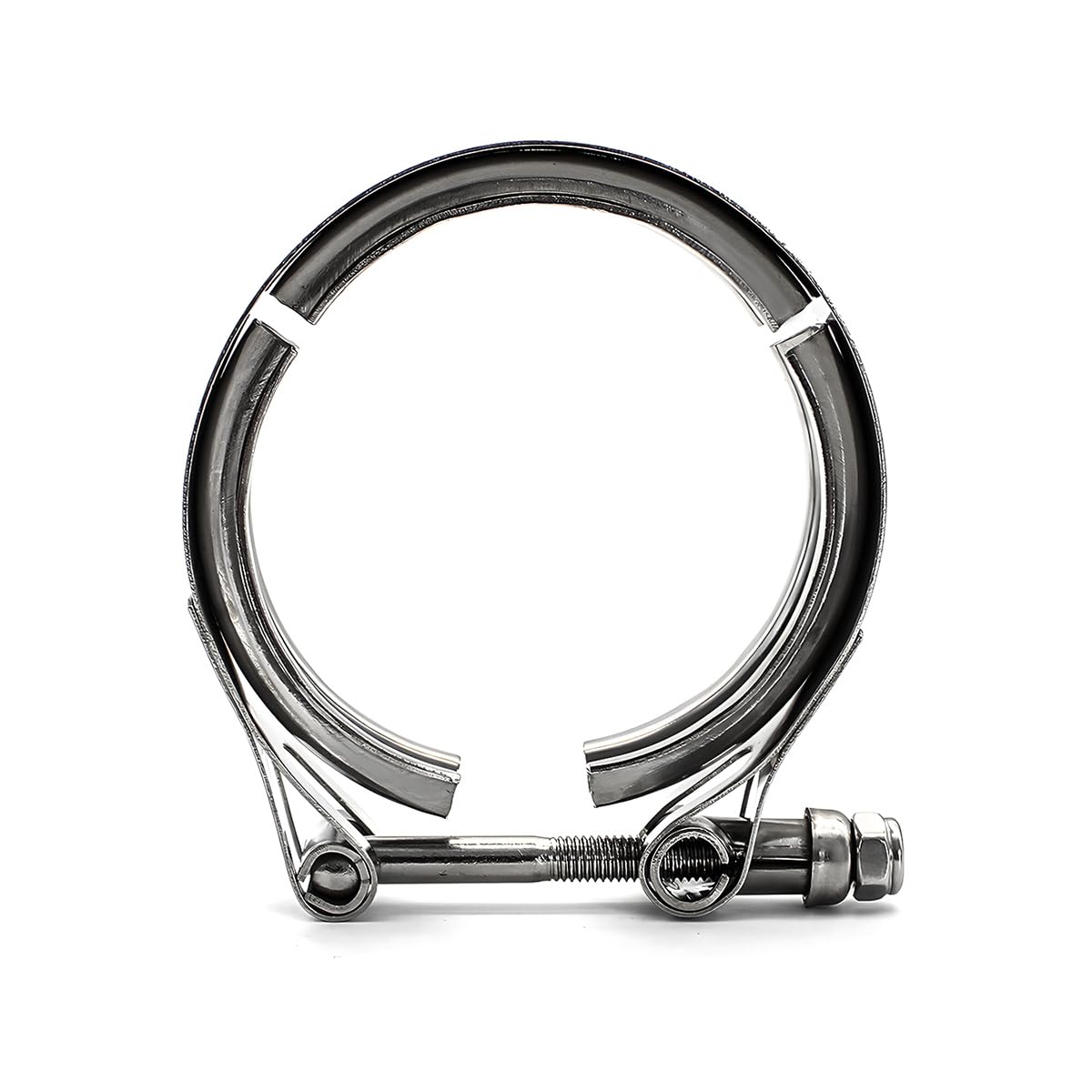 KVAEY V Band Clamp for Turbo, Automotive Stainless Steel Turbo Clamp with Male Female Flange (3.5")