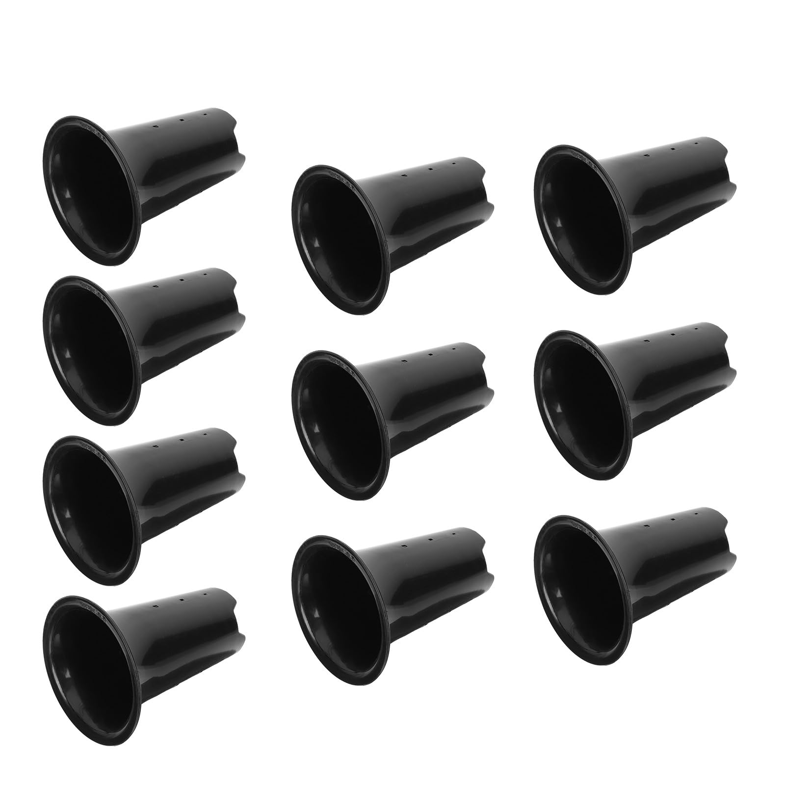 Abaodam Lot de 10 Pots pour Orchidées en Plastique Noir Contrôle des Racines, Pot Respirant et Hauteurs Renforcées pour Plantes D'intérieur en Maison