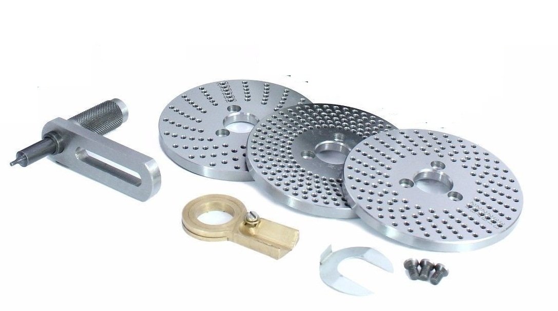 HV4 (110 mm) Mesa giratoria + 100 mm 3 mandíbulas Chuck con mandíbulas reversibles + placa trasera + placa divisora + Tailstock – Kit completo de indexación fresadora