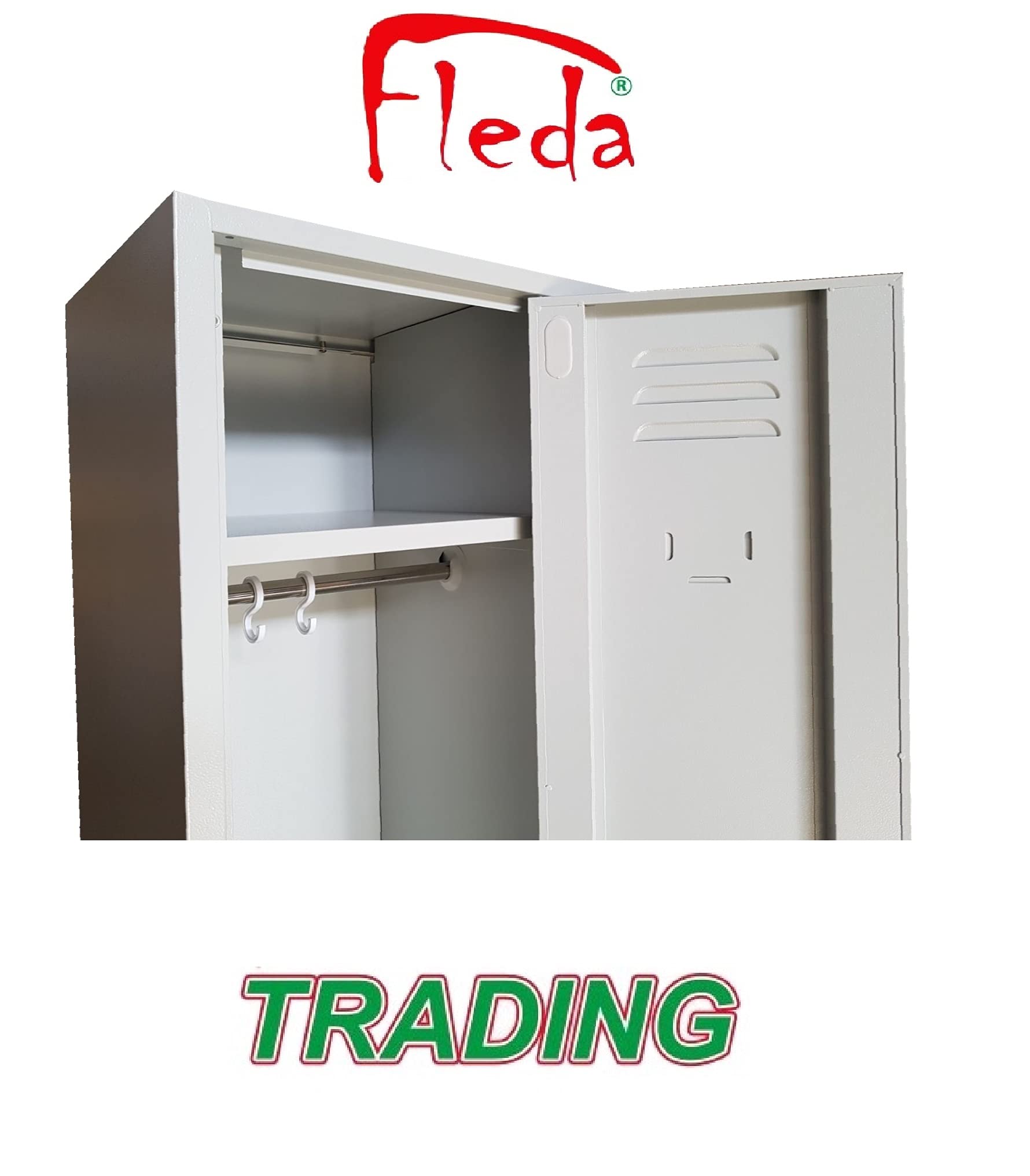 Armadio Armadietto in metallo Spogliatoio 2 Posti Salva Spazio Profondità 34 Dim. 68x34x180h cm