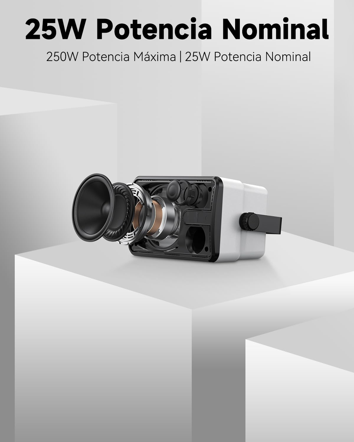 250W Altavoces Bluetooth para Exteriores, Sincronización Inalámbrica Entre Altavoces, Montaje en Pared para Patio, Porche, Cenador, Garaje, Paquete de 2 (MZ-632)