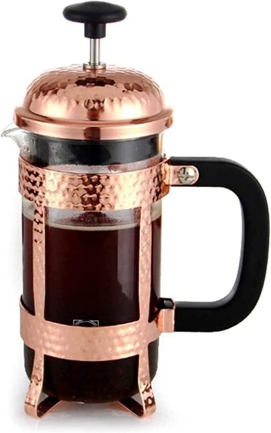 Olla de Prensa Francesa, cafetera de Mano de Prensa Francesa de cúpula, Vidrio de borosilicato Alto, Olla de Prensa Francesa (Color : Gold)