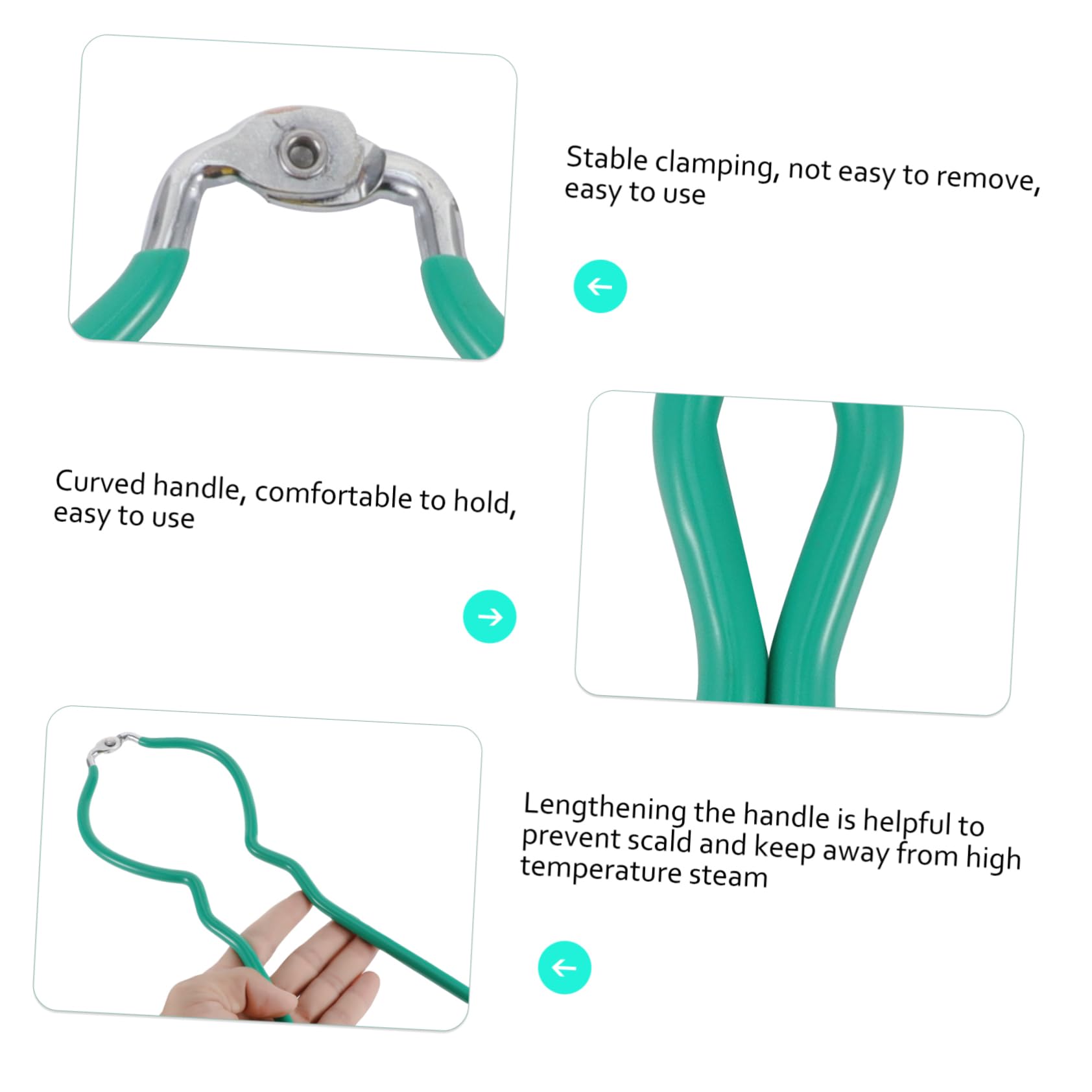 PartyKindom Pince Glisse pour Bouteilles et Bocaux Clip de Chaleur Accessoire de Cuisine Pratique Vert Profond pour Biberons et Pots Mason