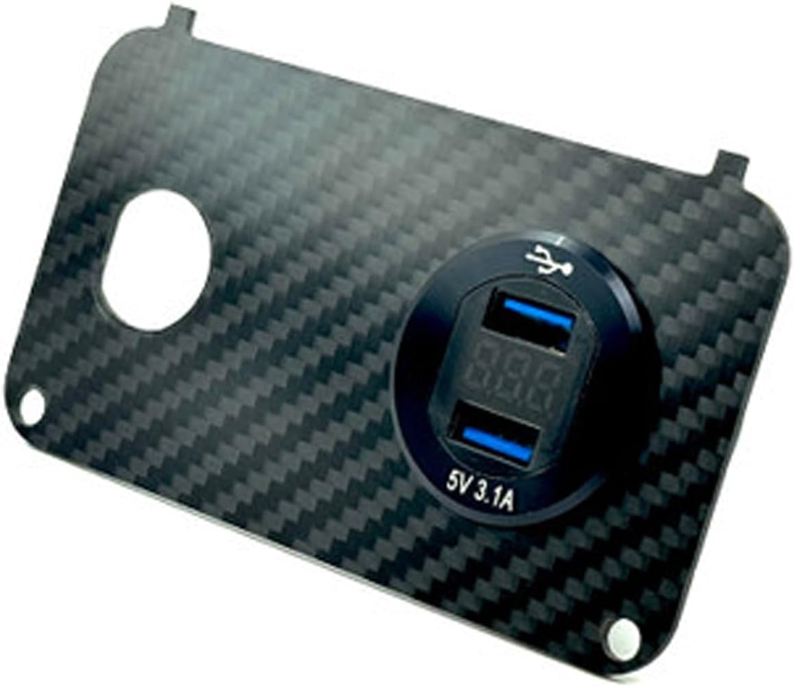 OZ-USA State of Charge Meter 36V Carbon Fiber Golf Cart Key Switch Plate Compatible with EZGO TXT PDS Electric 36v 48v