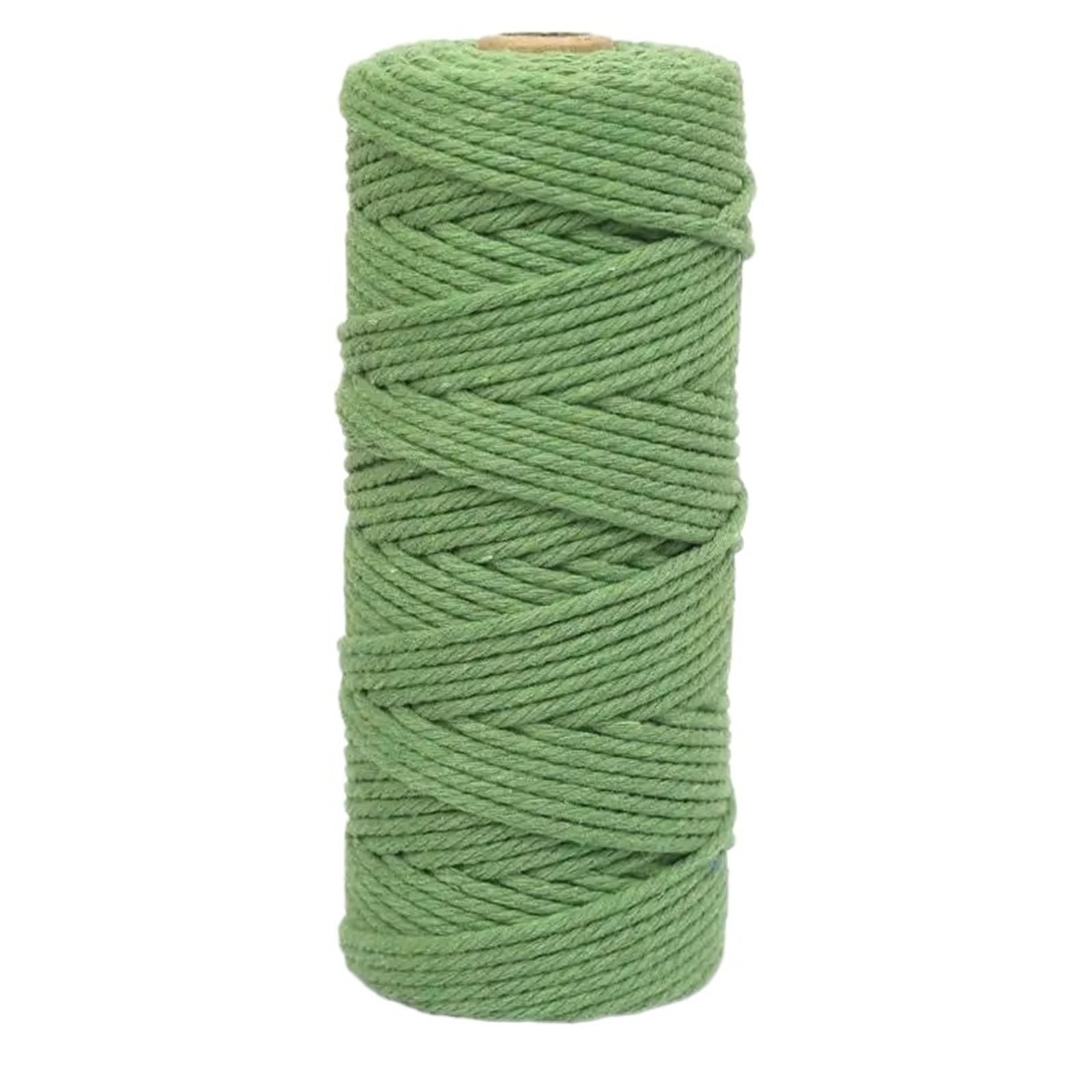 Cotton Macrame Cord 3.0mm-100m Colorful Natural Cotton Macrame Rope Cord for Wall Hanging Plant Hangers Crafts(Color4)