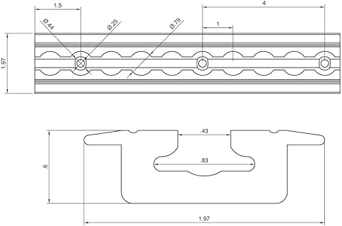 Miniatura 6 de US Cargo Control Riel L de aluminio con brida de 96 pulgadas con accesorios de montaje, perfecto para asegurar motocicletas, cuatrimotos, tractores