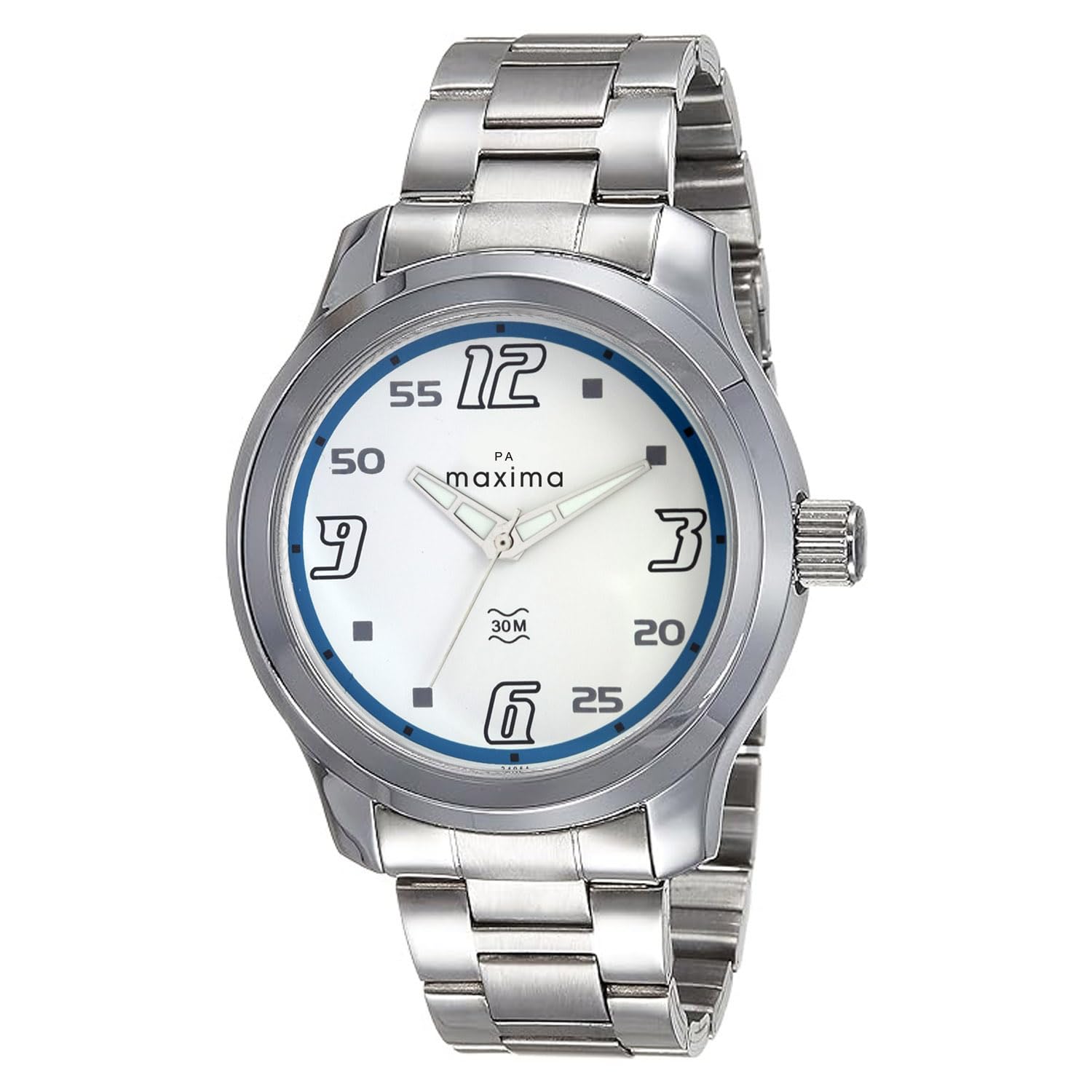 Maxima Attivo Analog White Dial Men's Watch - 24056CMGI