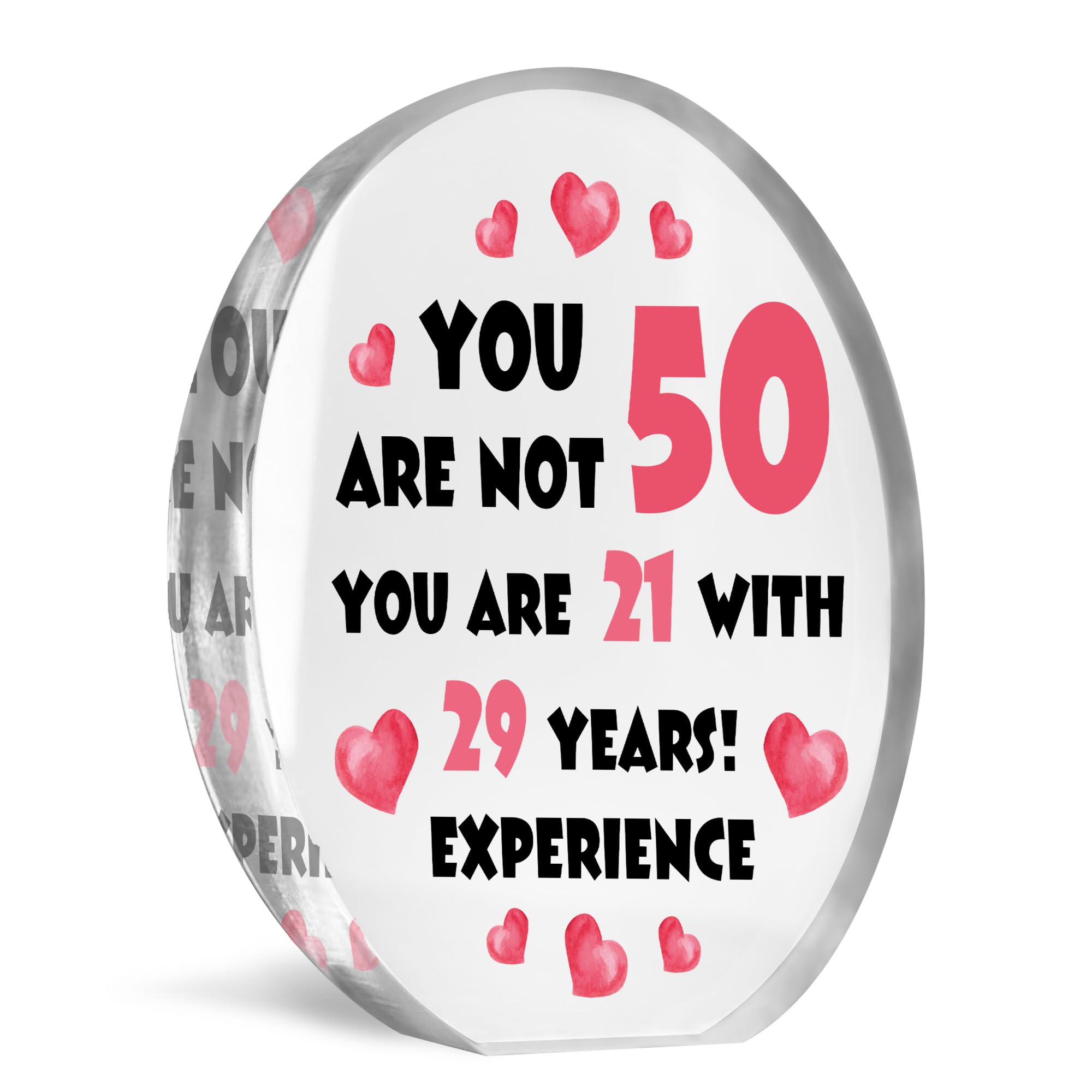 Red Ocean 50th Birthday Gifts For Women 50th Birthday Present 50th Birthday Decoration Gift For Mum Daughter Granddaughter Auntie Niece Sister Friend Funny 50th Birthday Gift Keepsake