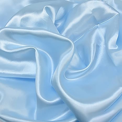 Amazon Com Lplnd Nice Light Blue Satin Silky Fabric Dress Bridal Fashion Silk Material 60 150cm Wide Per Metre Size 1 5mx5m Everything Else