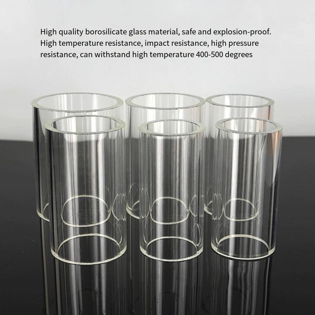 Glasrohr mit hohem Borosilikatgehalt – Schauglas for chemische Rohrleitungen, 1 Stück(65mmx100mmx8-10mm)
