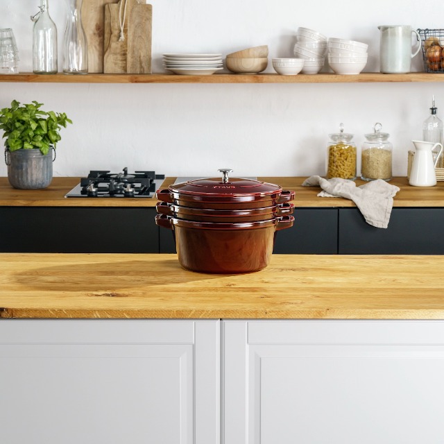 Amazon.com: STAUB Cast Iron Set 4-pc, Stackable Space-Saving