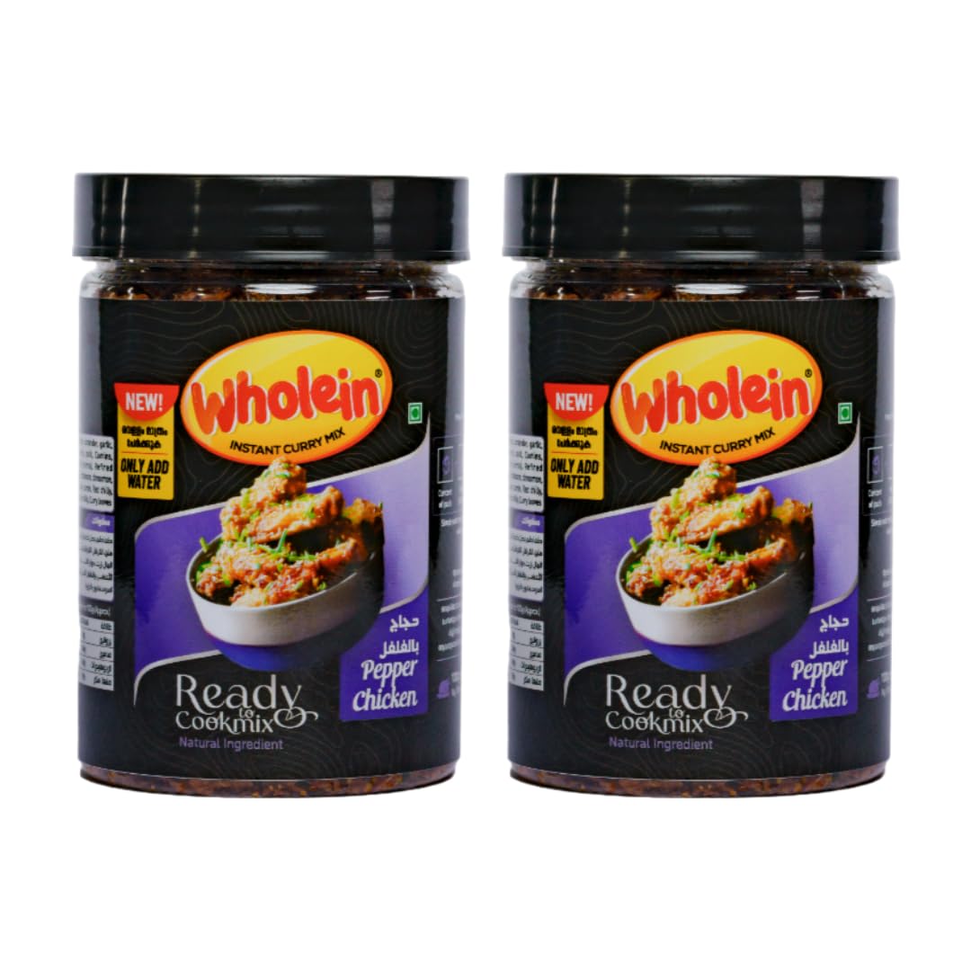 Wholein Pepper Chicken Instant Ready-to-Cook Mix - 120g (Pack of 2)| Just Add Water, 100% Natural Ingredients | No Artificial Colour, Only Natural Preservatives