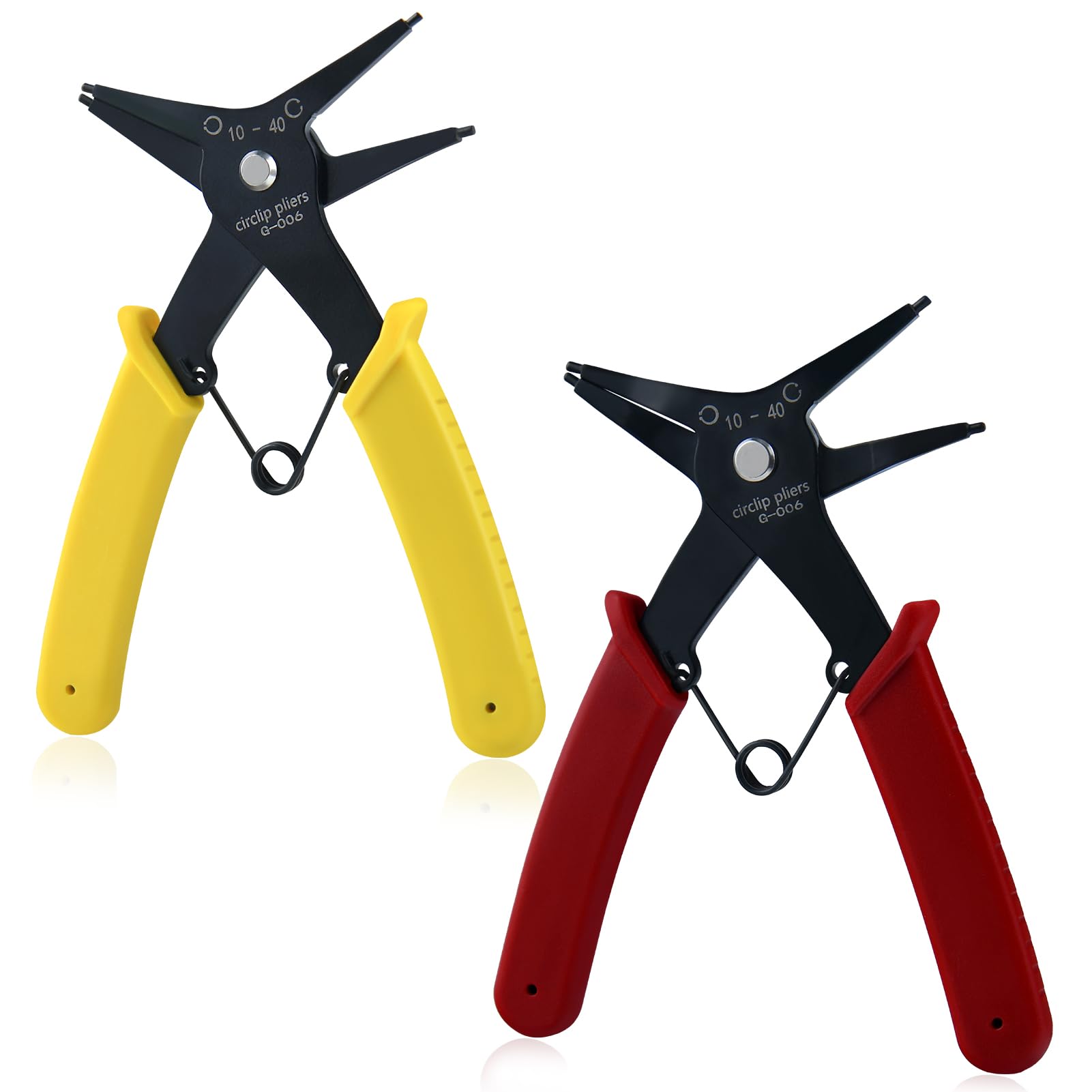 GOLD DEER 2Pcs 2 in 1 Snap Ring Pliers Internal External Circlip