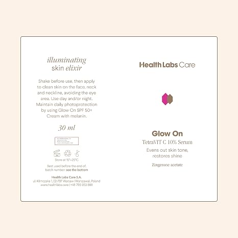 Health Labs Care TetraVIT C 10% Serum with Vitamin C Brightening & Anti-Ageing Serum for Radiant Skin All Skin Types 30 ml