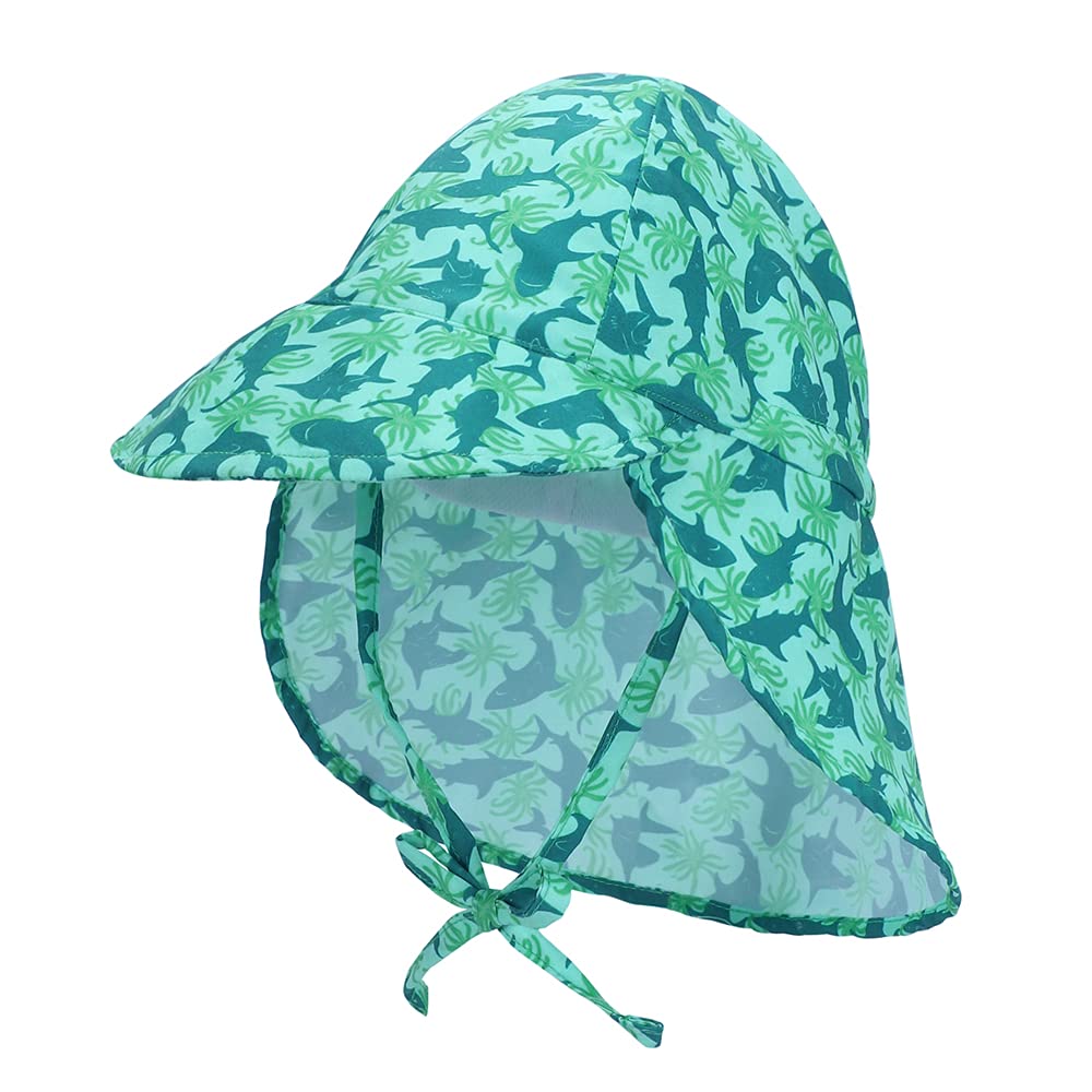 LACOFIA Sombrero de Playa de protección Solar para bebé Gorro de Verano de Solapa Ajustable Super Suave para niños