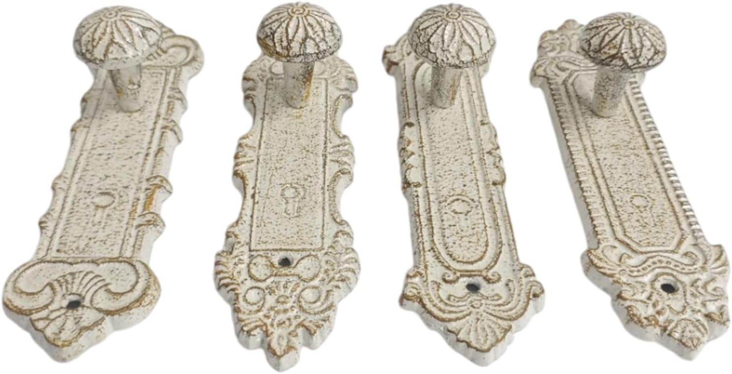 4 Pieces Wall Hanging Hook Set Handcrafted Rustics Hardware for Farmhouses Interior Traditional Home Accessories
