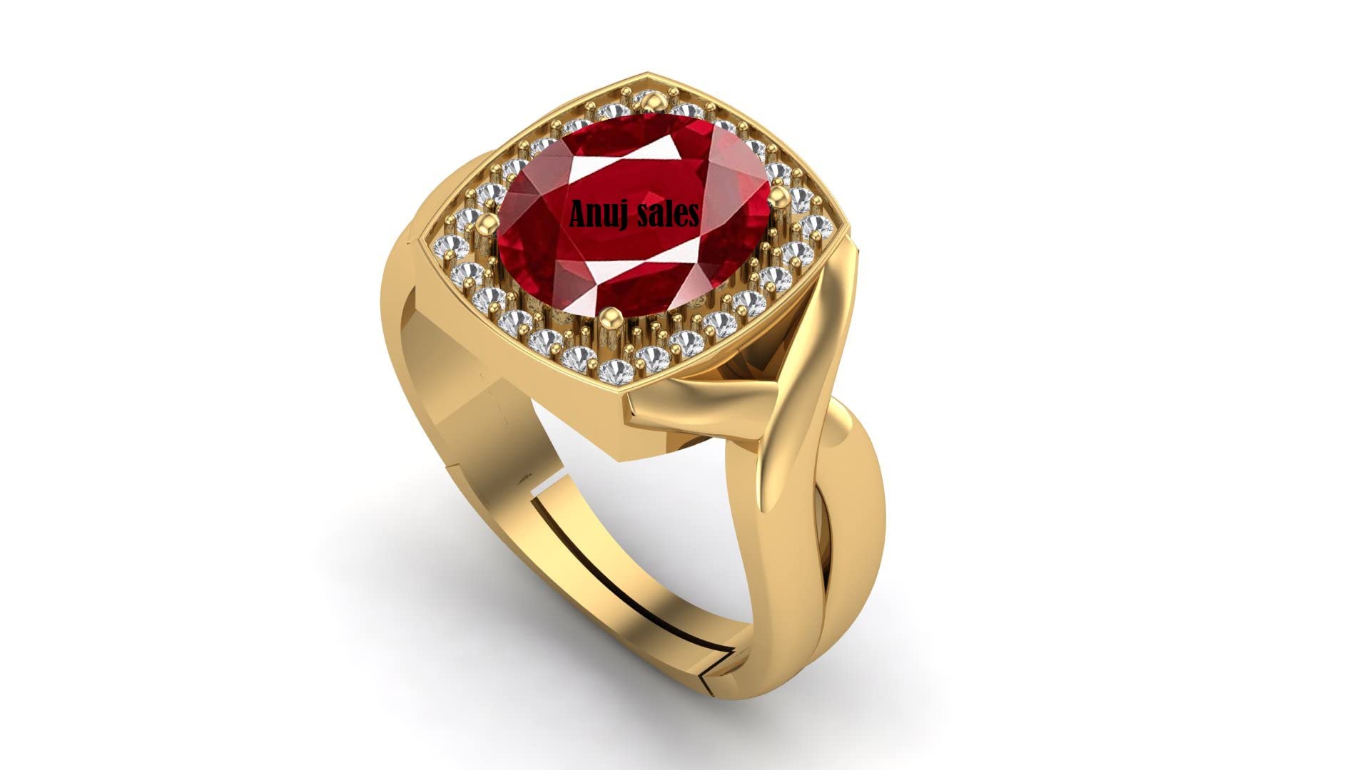 11.25 Ratti 10.50 Carat A+ Quality Natural Burma Ruby Manik Unheated Untreatet Gemstone Gold Ring for Women's and Men's(GGTL Lab Certified)