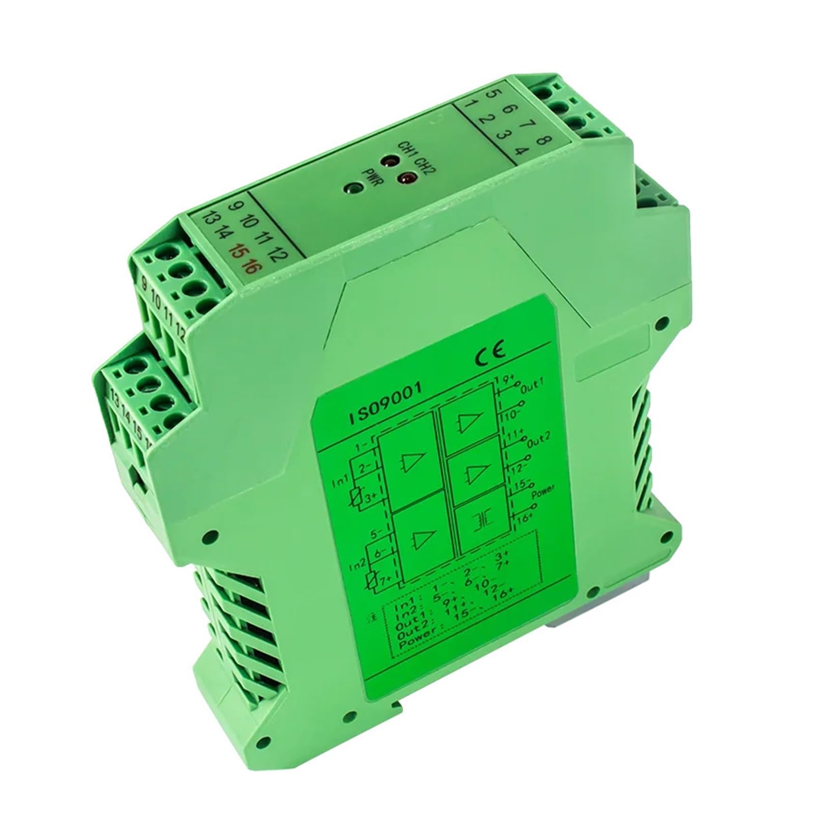 KOSBO Temperatur-Signalaufbereiter DC24V PT100 Temperatursignalgeber 0-100℃ bis 4-20mA 0-10V RS485 2 In 2 Out PT100 Temperatursignalwandler Temperatur-Sender(Output 0-10V)