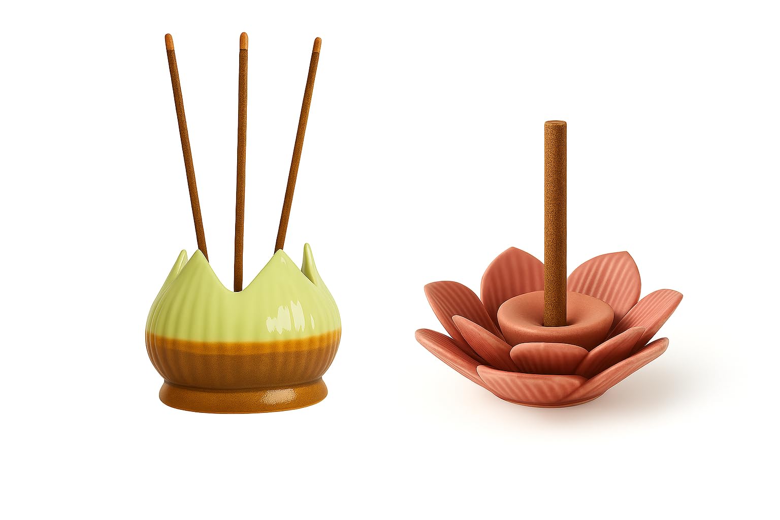 Lotus Shaped Decorative Agarbatti and Dhoop Stand for Pooja Room, Temple, Meditation Etc | Ceramic Incense Stick Holder | Agarbatti Stand | Agarbatti Holder | Dhoop Holder | Hand Made| Mixed Colour-image-15