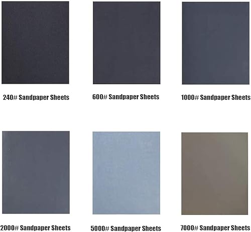 Miniatura 2 de Woohome Juego de herramientas de fundición de resina de 17 piezas, archivos de 3 estilos, papeles de arena, bloques de pulido, paño de pulido,