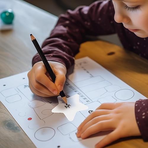 Miniatura 6 de Rollo de calcomanías de estrellas blancas autoadhesivas de 1 pulgada, impermeables, extraíbles, para niños, profesores, negocios, 500 unidades