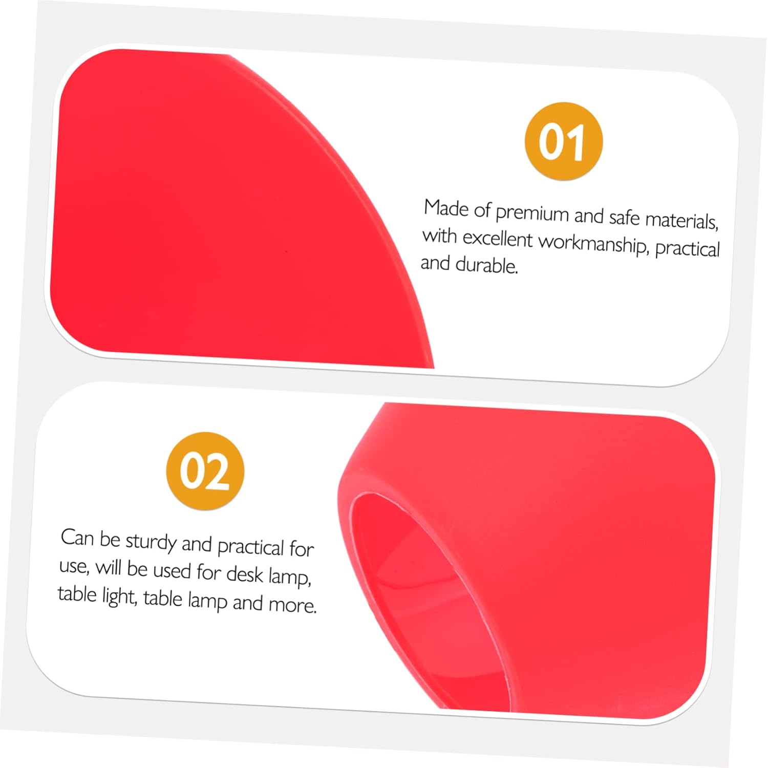 DOITOOL 12pcs Slanted Horseshoe Plastic Lamp Shade Replacement Home Decor Table Lamp Cover Middle for Bedside Wall and Table