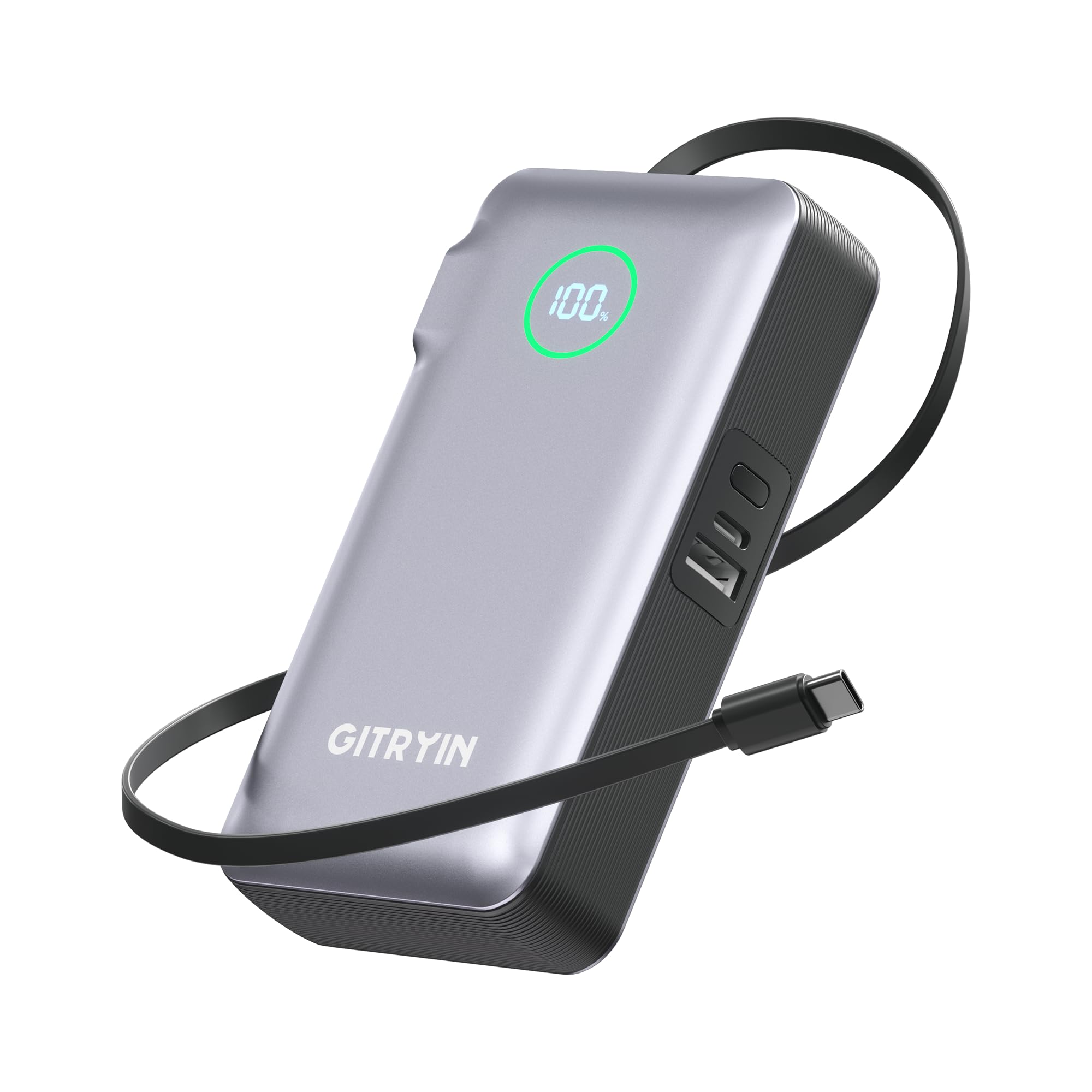 Amazon.com: Portable Charger with Built in 25.6in Retractable