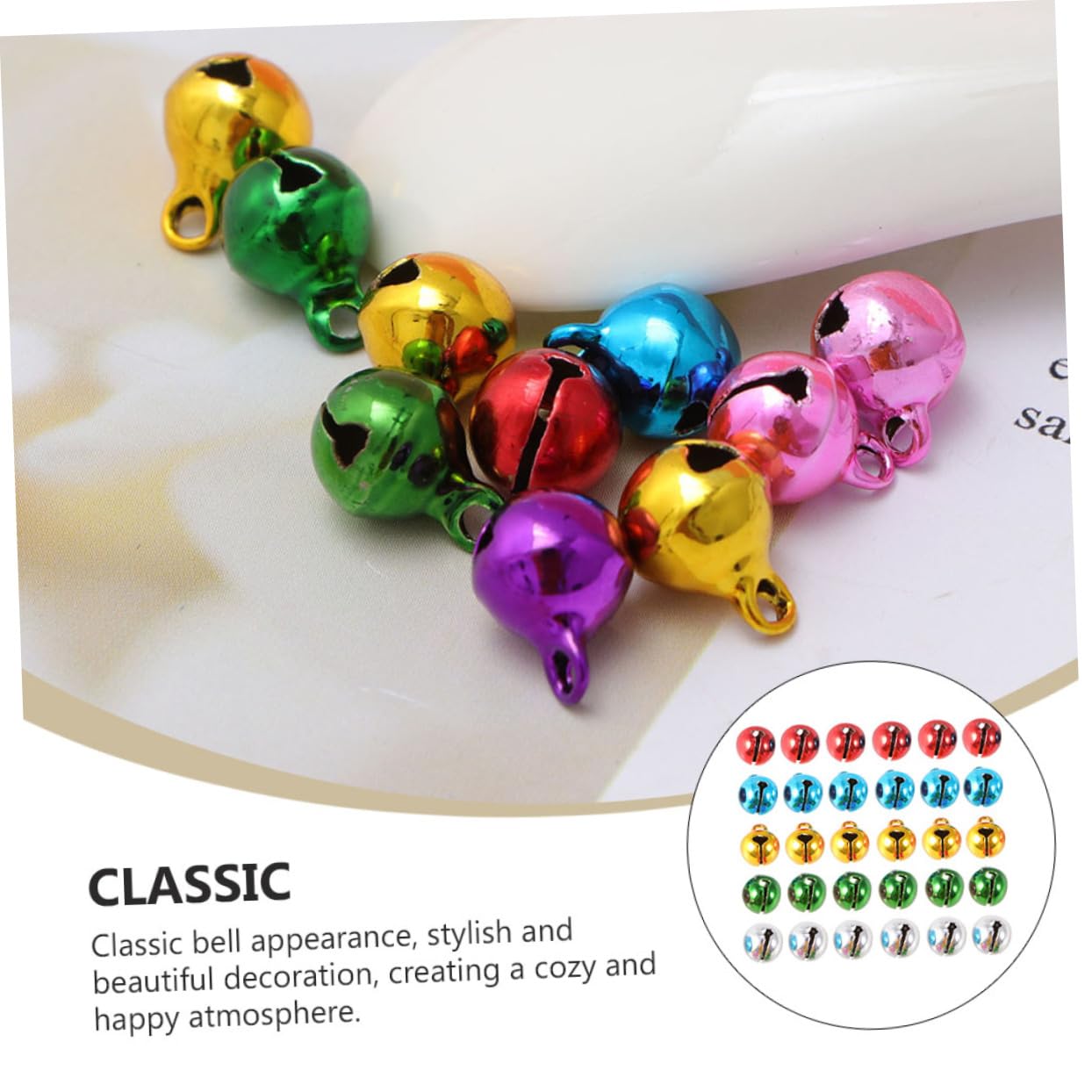 ABOOFAN 3 Set Di Campanelle Artigianali Di Natale Mini Campanelle Con Occhielli Ornamenti Decorativi Per Albero Casa E Confezioni 150 Pezzi * 3