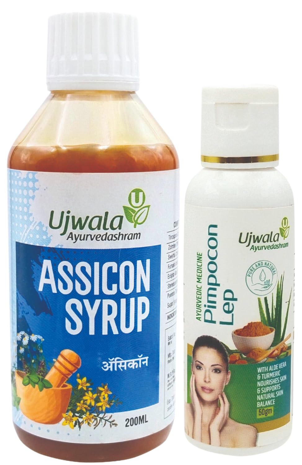 Assicon Syrup and Pimpocon Lep Combi kit I Ayurvedic Combi Kit for Pimples & Blemishes-image-37
