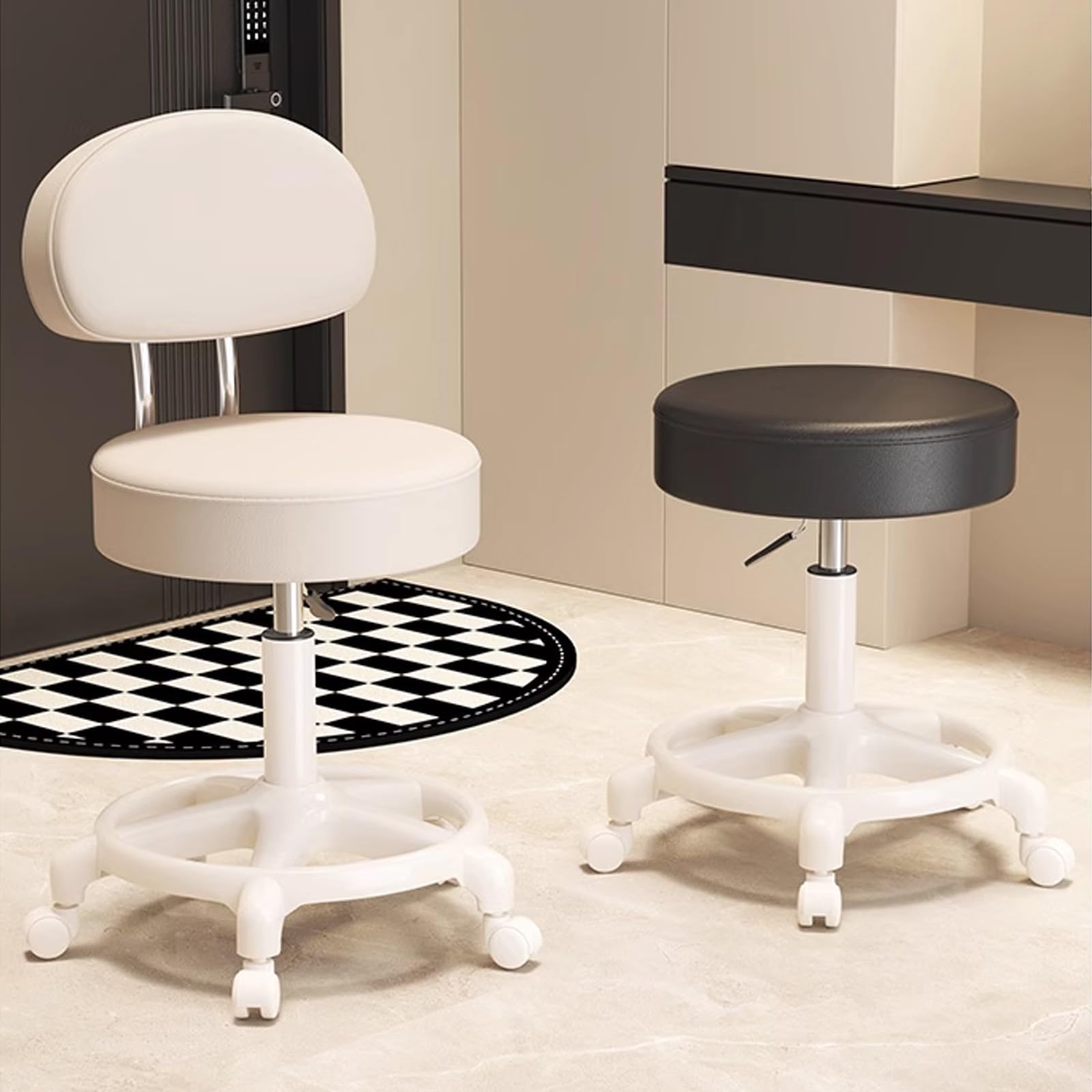 Sedia Di Bellezza Girevole in Altezza Regolabile Sgabello Ergonomico Della Sella da Rotazisgabello Estetico Professionale Sale Cucina/Blu