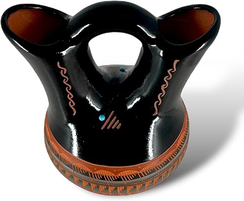 Miniatura 4 de Authentic Native American Pottery, Traditional Navajo Wedding Vase, Hand Painted Pot Made in New Mexico, Artist Signed, Southwestern Home Decor,