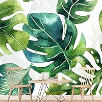 Wall Mural Flowers and Leaves Removable Self-Adhesive Wallpaper Wall Decoration for Bedroom Living Room - 66x96 inches