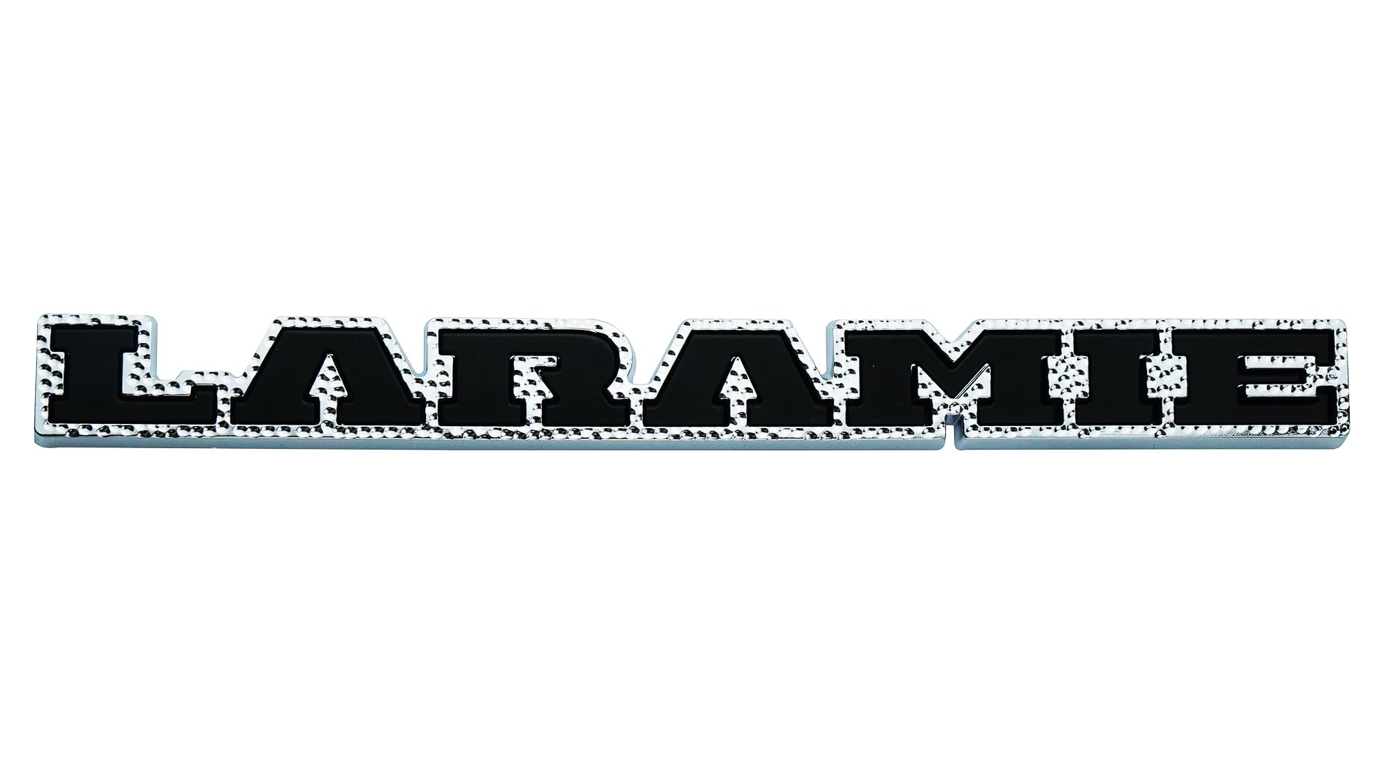 1Pc 2019 2020 Laramie Emblem 3D Badge Tailgate Rear Nameplate Sticker Replacement for 1500 2500 68282678AB (Silver Black)