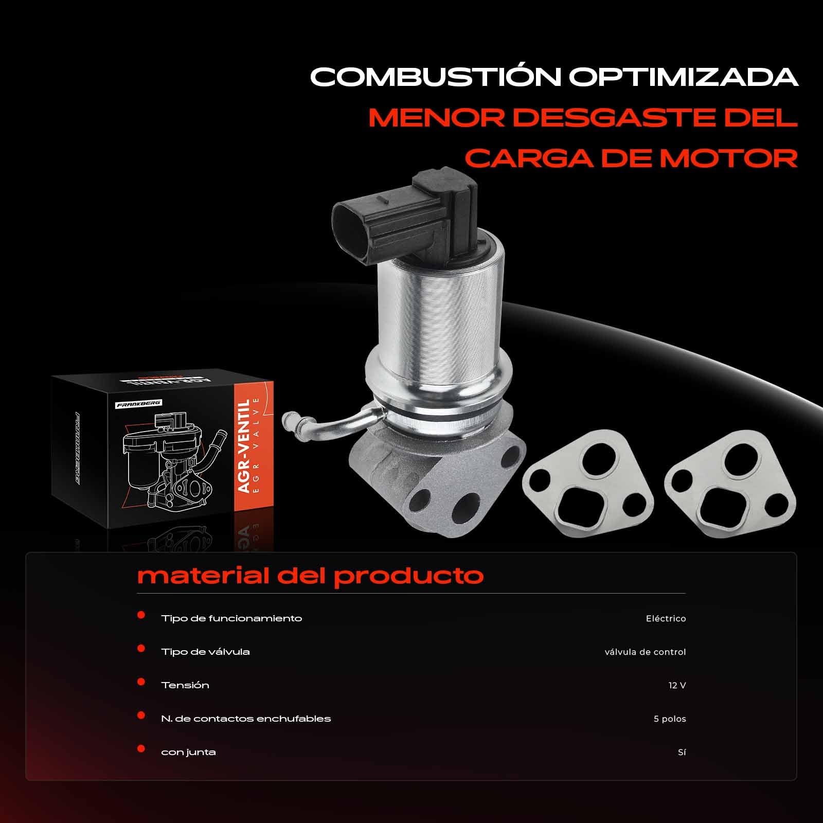 Frankberg Válvula EGR Gasolina Compatible con Golf IV 1J1 1.4L A2 8Z0 1.4L Golf IV Variante 1J5 1.6L Polo 9A 9N 1.4L Golf IV Variante 1J5 1.4L Replace# 7.22785.15.0