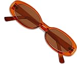 Vanlinker 90s Sunglasses for Women Men Polarized Retro Oval Sunglasses Small Narrow VL9580