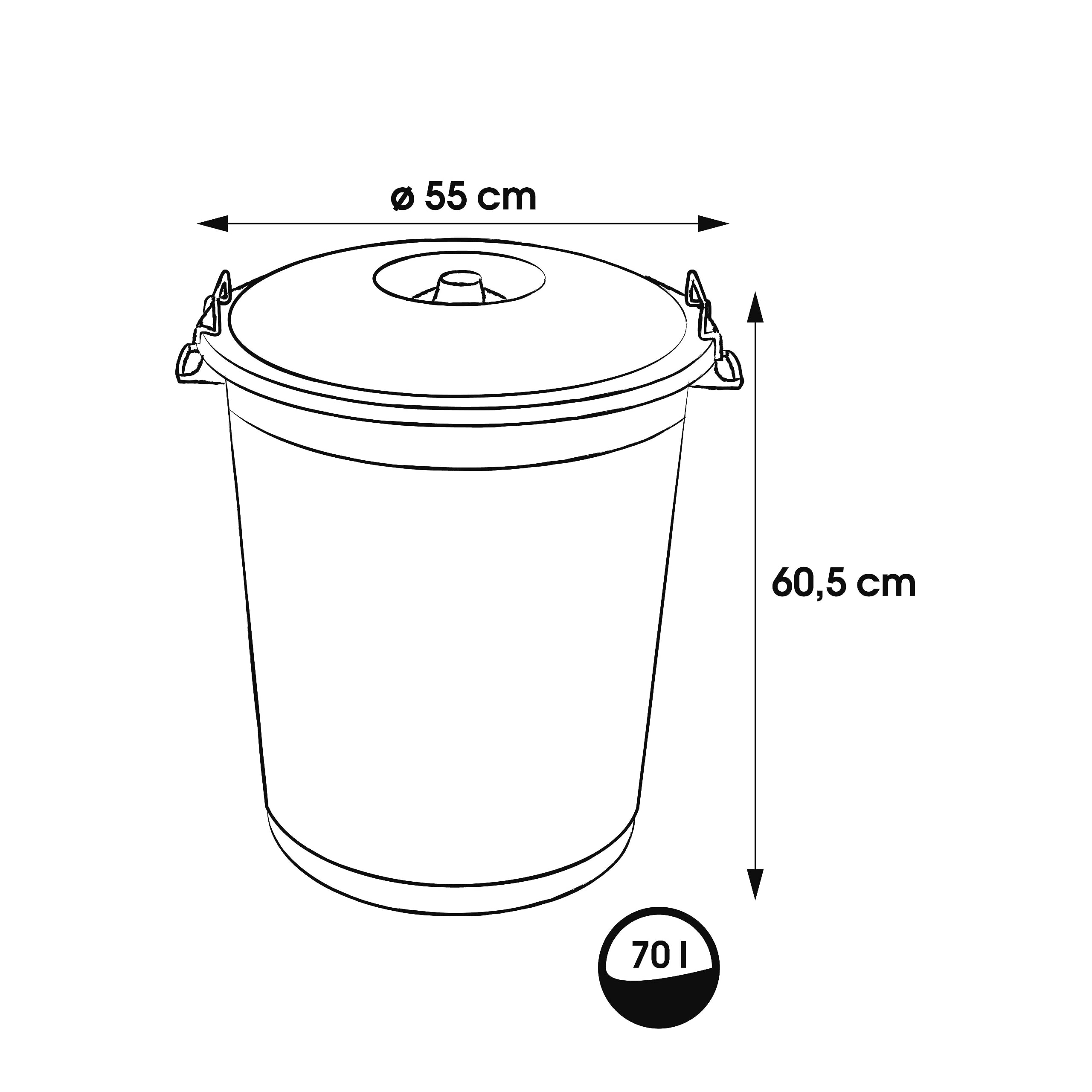 keeeper Panier à Linge avec Fente d'Insertion et Couvercle Rabattable, Design Ajouré, 60 L, Per, Gris