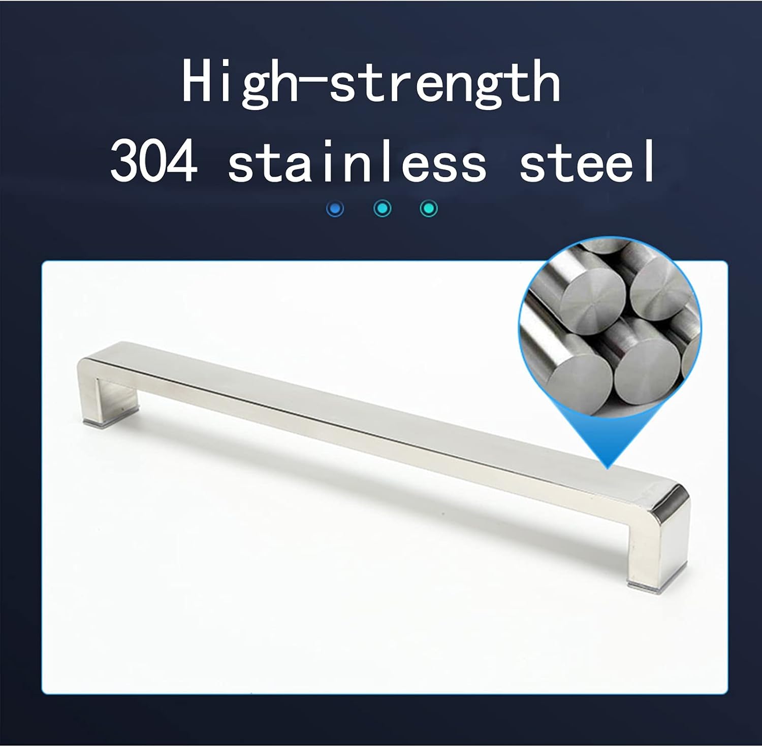 Black Stainless Steel Shower Door Handle, Tubular Pull Handle & Push Glass Knob, Durable Bathroom Accessories for Modern Showers & Bathtubs (White)