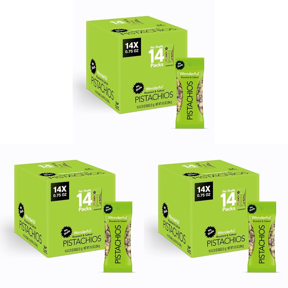 Wonderful Pistachios No Shells, Roasted & Salted Nuts, Protein