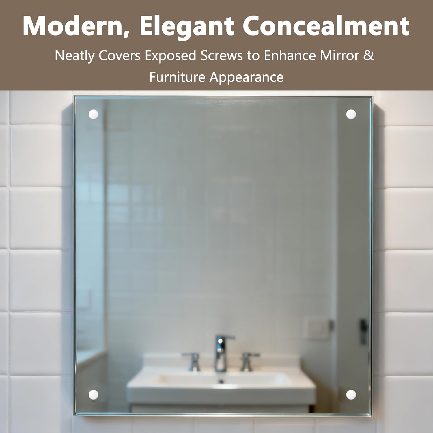 100 Sets White Screw Covers Plastic Caps Decorative Dome Cap for Screws Nails and Outlet Holes White Cover to Protect Screw Heads and Fill Holes Plastic Cap Accessories